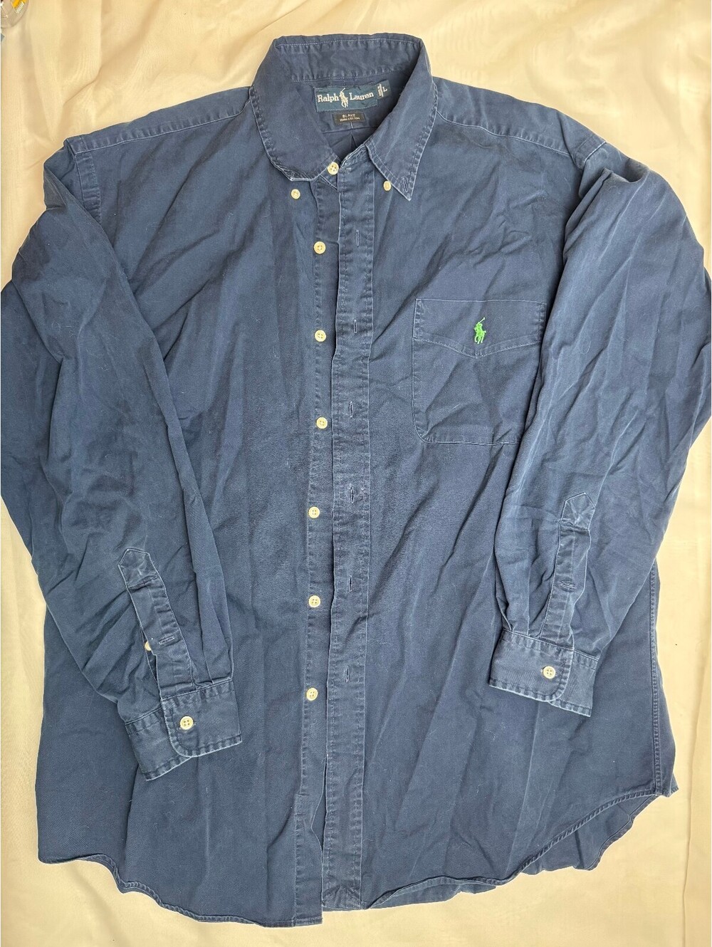 Ralph Lauren Blake 100% Cotton Blue button down shirt